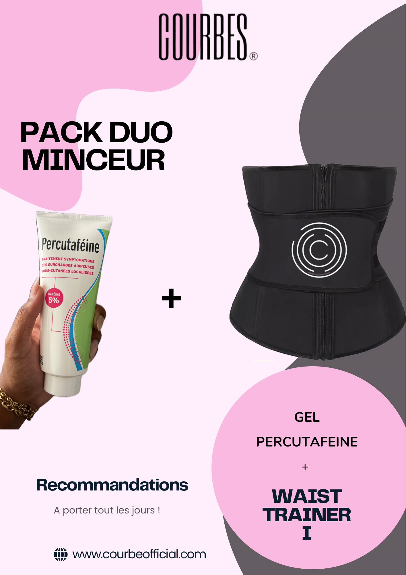 PACK DUO WAISTRAINER & GEL PERCUTAFEINE 5%