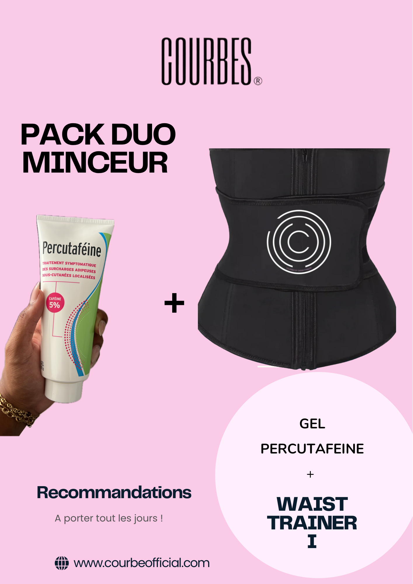 PACK DUO WAISTRAINER & GEL PERCUTAFEINE 5%